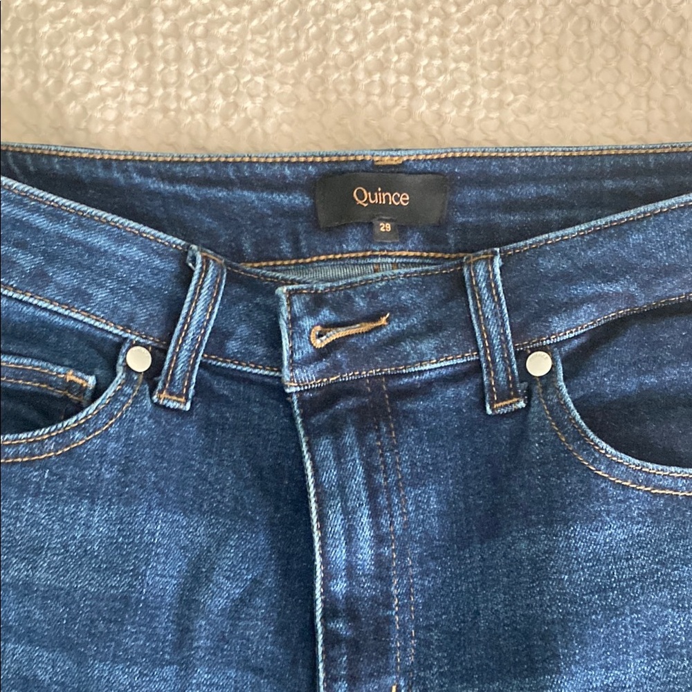Quince Midnight Blue Straight Jeans